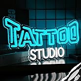 Tattoo Neon Sign Dimmable Tattoo Studio Neon Light for Tattoo Salon Studio Shop Business Logo Bedroom Beer Bar Pub Garage Man Cave Decor USB Powered Christmas Birthday Gift