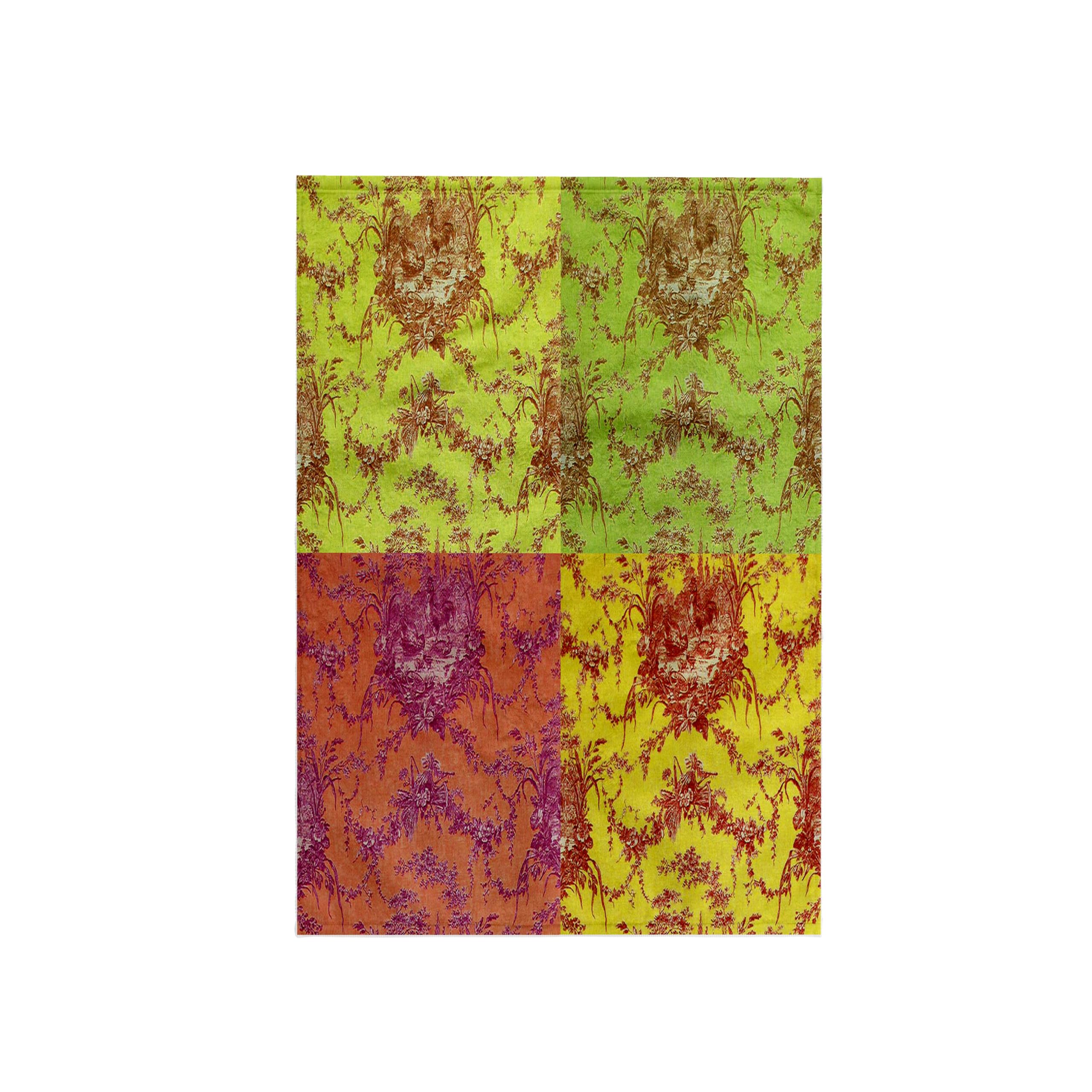 3dRose French Rooster Popular Toile Print Towel, Multi-Colour, 15 x 22-Inch