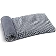 Heating Pad Microwavable 8'' x 17'' with Washable Cover, Microwave Heating Pad for Pain Relief, Moist Rice Heating Pad for Cramps, Shoulder, Warm Cold Compress for Muscles, Joints (Gray)