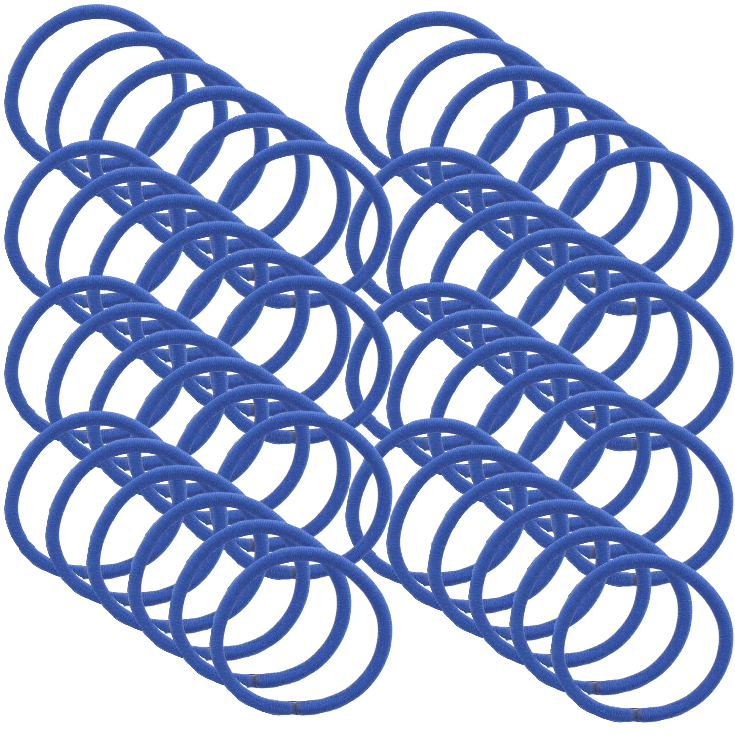 Topkids Accessories 48pc Elastic Hair Bands for Girls and Women, Hair Ties No Damage, Hair Accessories for Women, Hair Elastics, Hair Bands for Women, Hair Bobbles (Royal Blue)