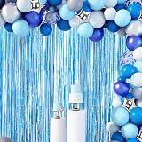 YAAVAAW Glitter Baby Blue Tinsel Curtain Backdrop 2x 8.3ft 3.2ft Width view 5
