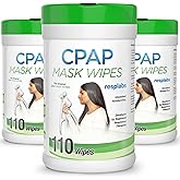 resplabs CPAP Mask Wipes Unscented Cleaner for Full Face, Nasal Masks & Supplies 110 Wipes (Pack of 3)