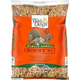 Wild Delight Crunch N&rsquo; Nut Squirrel Food with Corn &amp; Whole Peanuts, 8 lb | Sunflower Seed Blend with Added Nutrients For Squirrels, Chipmunks and Other Backyard Wildlife; Ideal For Year-Round Feeding