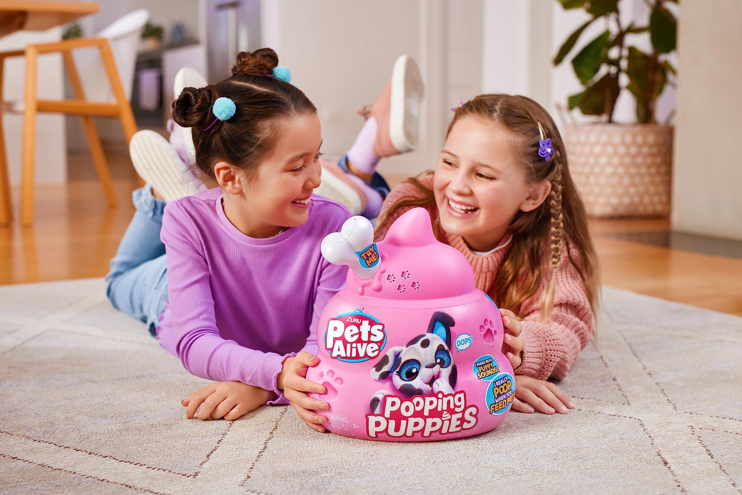 Pets Alive Pooping Puppies (Pug) by ZURU Surprise Puppy Plush, Ultra Soft Plushies, Interactive Toy Pets, Electronic Pet Puppy for Girls and Children