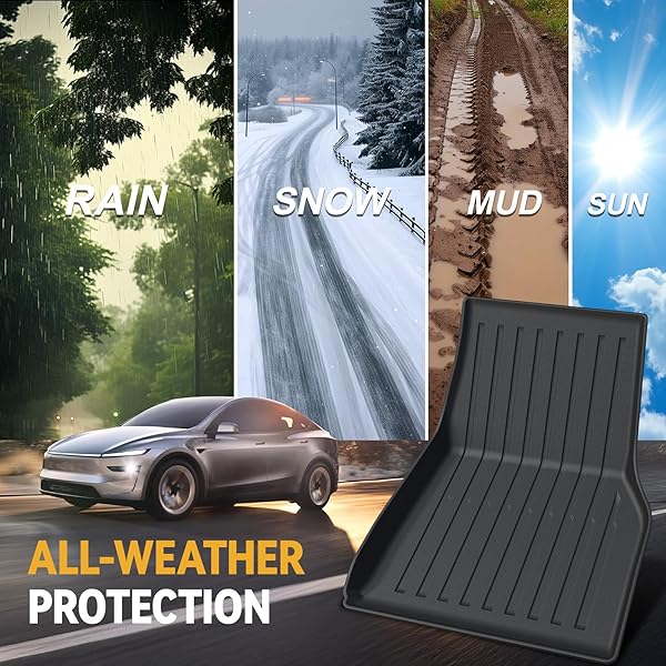 GALVAGNITE FLOOR MATS FOR 2026 2025 TESLA MODEL Y JUNIPER, FULL COVERAGE ALL WEATHER FLOOR MAT CARGO LINER TRUNK MAT FRUNK BACKREST MATS ACCESSORIES (NOT FIT STANDARD)