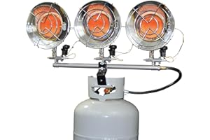 Mr. Heater F242915 MH45T Triple Tank Top Heater, 10000 to 45000 BTU/Hr,Chrome