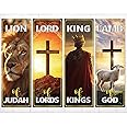 4Pcs Church Banners for Sanctuary Wall Worship Christian Banners Hanging Backdrop Scripture Inspirational Religious Praise Signs Bible Verses Banner Scripture Hanging Signs for Church School Decor