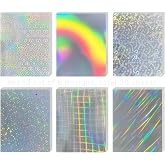Starziwen 30 Sheets Holographic Sticker Paper for Inkjet&amp;Laser Printer, Printable Vinyl Sticker Paper Waterproof Self-Adhesive, A4 Size (Mixed 6 Patterns)