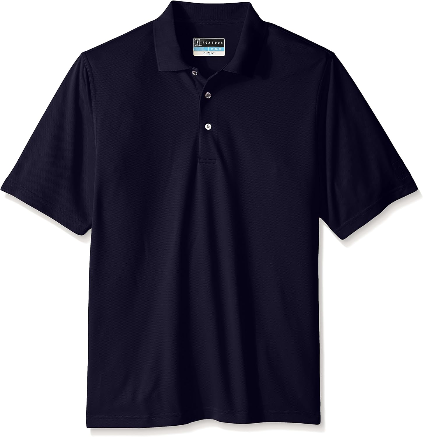 PGA TOUR Men's Big Airflux Short Sleeve Solid Golf Polo-Shirts, True Navy, X-Large Tall: Clothing