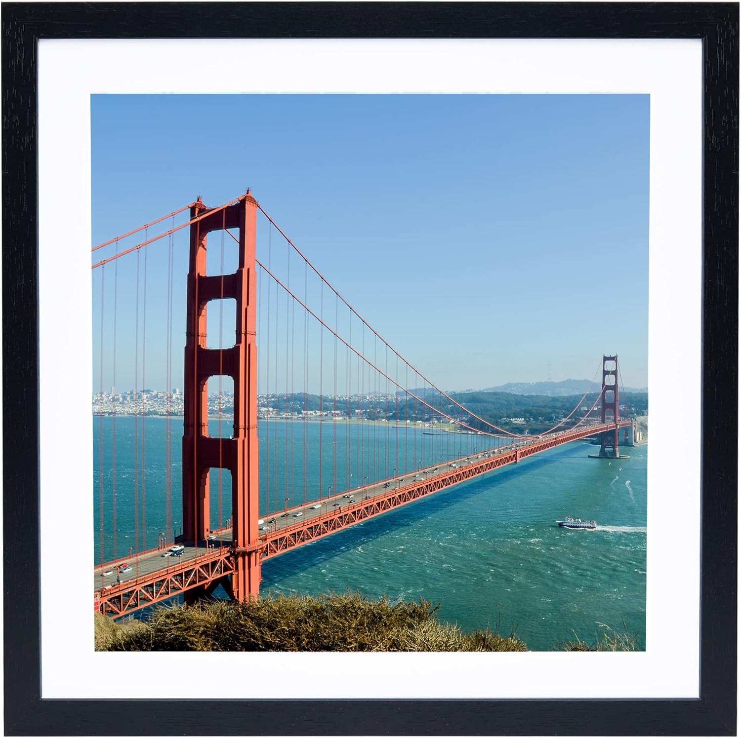 Photo Albums, Frames & Accessories - HEYTUYA 12x12 inch Picture Frame Black for Wall Hanging, Poster Frame Display 10x10 inch with Mat or 12x12 Without Mat, Square Wall Gallery Photo Frame with Durable Shatter Resistant Plexiglas, Black