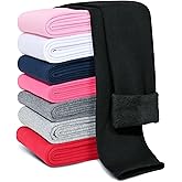 Kiiavoro Girls Fleece Lined Leggings Cotton Kids Winter Warm Leggings Thick Thermal Tights Pants