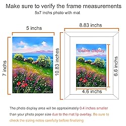 BESCRCL 8x10 Picture Frame Grey Set of 6, Display