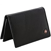 Alpine Swiss Genuine Leather Thin Business Card Case Minimalist Wallet