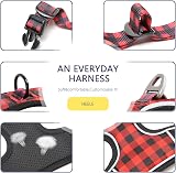 HEELE Dog Harness Medium No Pull Vest with Handle Reflective Checkered-Red M view 7