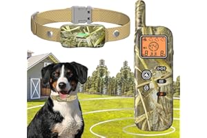 Htcuto Wireless Dog Fence System 856 Acre Electric Dog Fences Shock Collar for Dogs Training Collar with Remote Ultrasonic Dog Trainer Waterproof Portable Outdoor Pet Containment System for 1 Dog