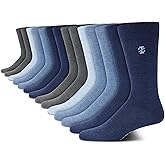 IZOD Mens Dress Socks - 14 Pack Lightweight Moisture Wicking Crew Socks for Men for Casual Business Formal Wear
