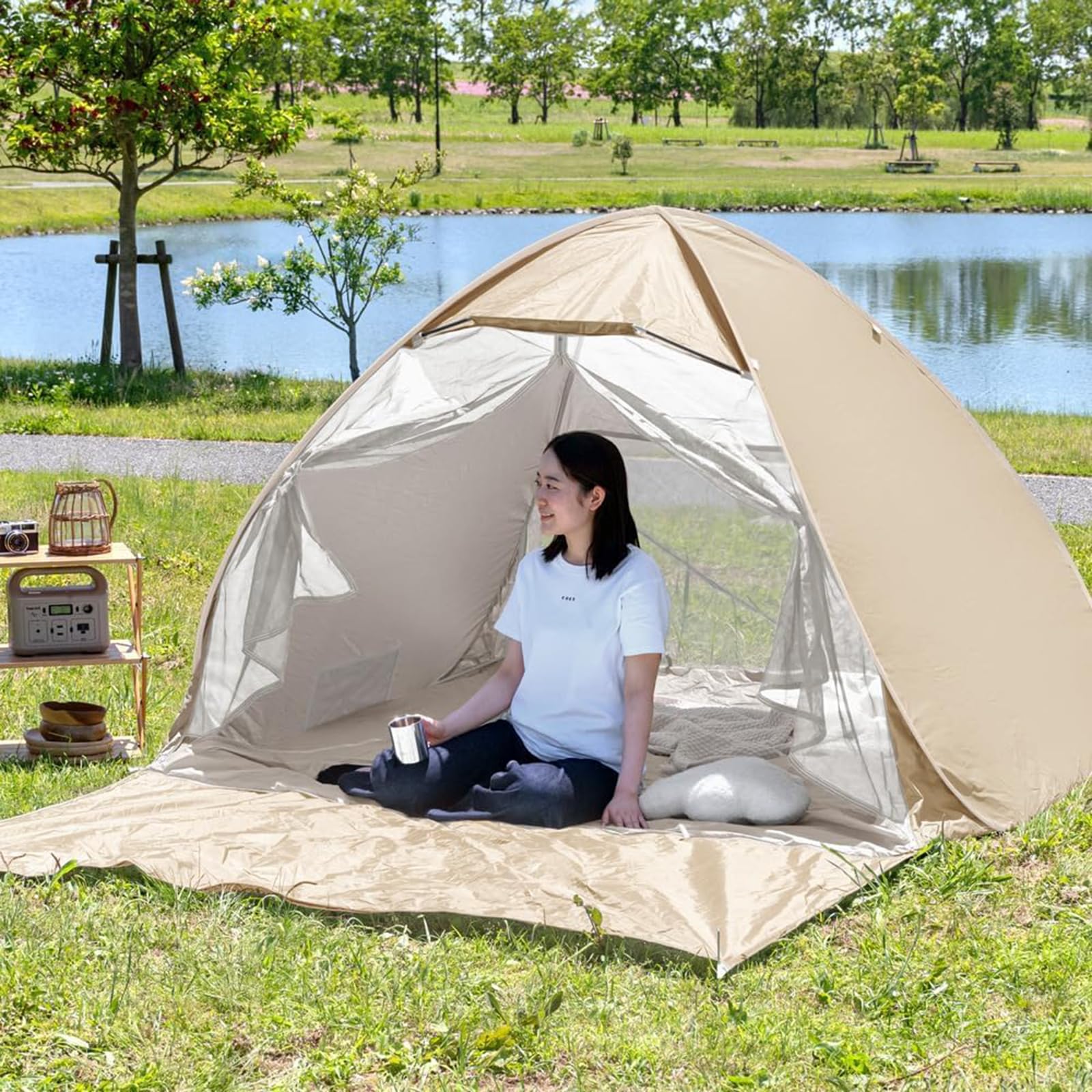 ENDLESS BASE テント ワンタッチ RENEW 幅200 2-3人用 ポップアップテント サンシェード 耐水 キャンプ アウトドア 43500002(89147)商品画像