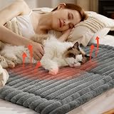 Bedsure Cat Bed Mat 76x50 cm Grey Fleece Non-Slip Washable Pet Pad view 3