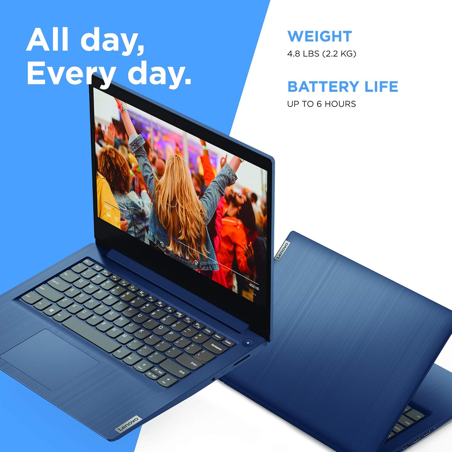 Lenovo IdeaPad 3 14" Laptop, 14.0" FHD 1920 x 1080 Display, AMD Ryzen 5 3500U Processor, 8GB DDR4 RAM, 256GB SSD, AMD Radeon Vega 8 Graphics, Narrow Bezel, Windows 10, 81W0003QUS, Abyss Blue: Computers & Accessories