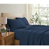 TRULY SOFT Everyday Dark Blue Queen Sheet Set