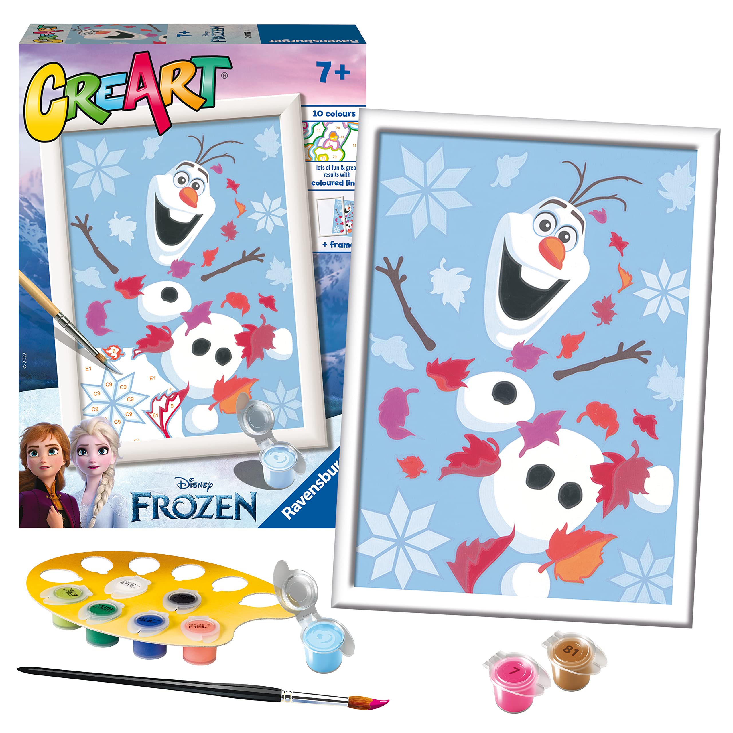 Ravensburger CreArt Disney Frozen Olaf Paint by Numbers Kits for Children & Adults Ages 7 Years Up - Kids Craft Set