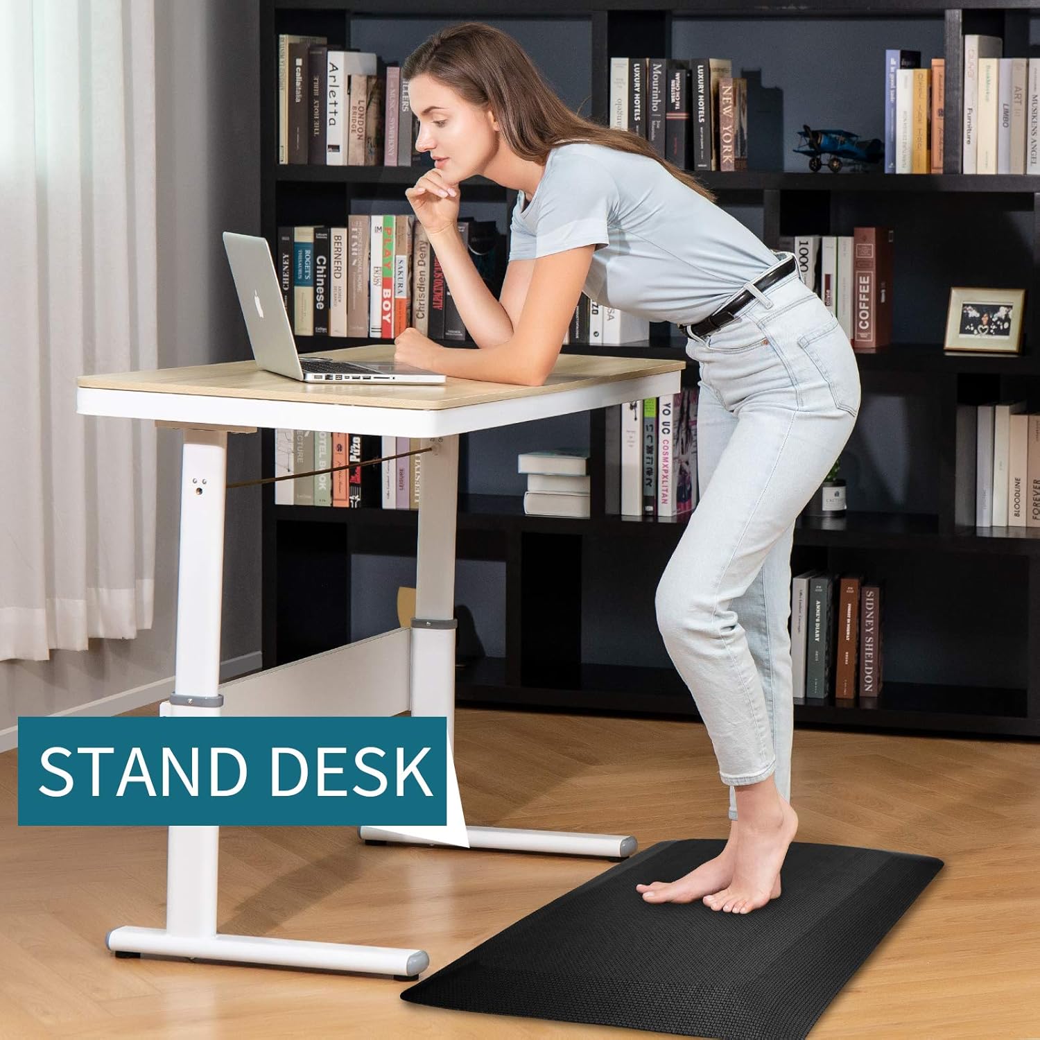 Anti Fatigue Mat Kitchen Mats Cushioned,Thicken Core Foam 20x32x9/10-Inch,Perfect for Kitchens,Standing Desks and Garages,Phthalate Free,Relieves Foot,Knee,and Back Pain(Black,20"x32"): Kitchen & Dining