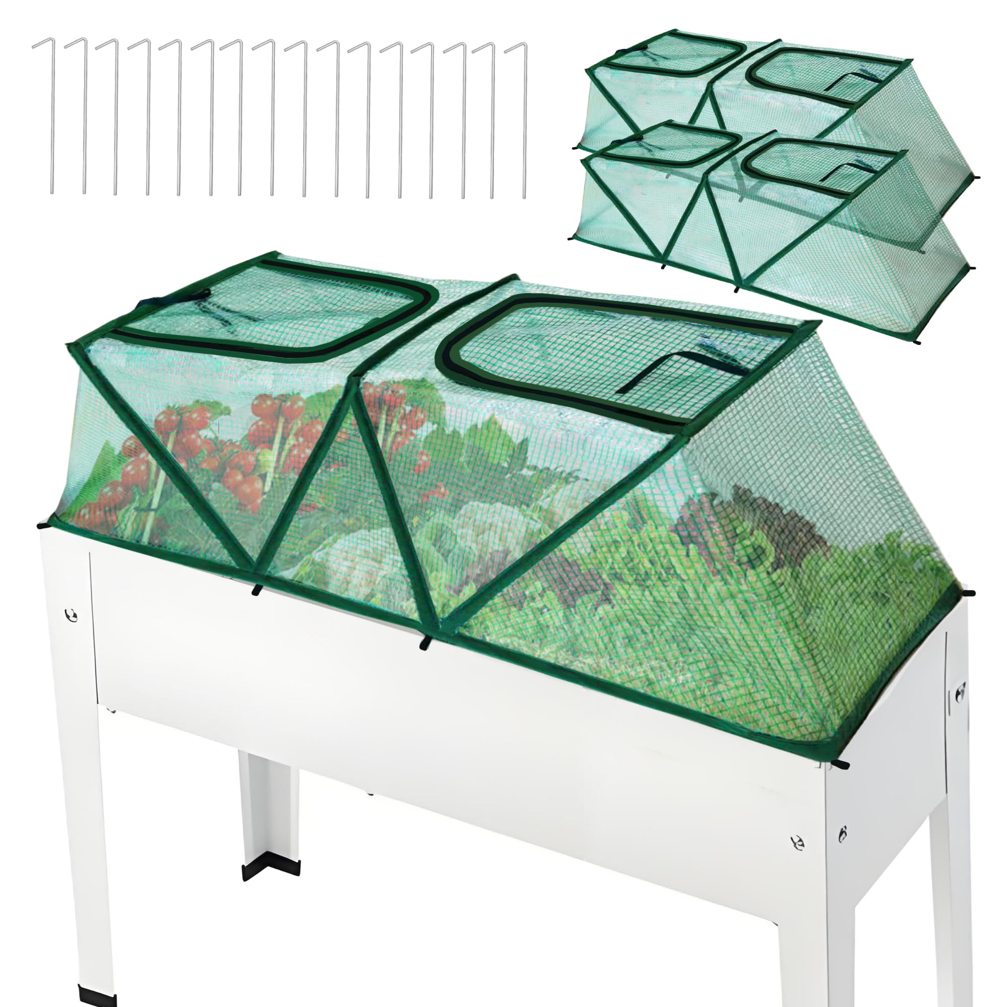 Photo 1 of 47.2" *14.6" *13.4" Foldable Garden Accelerator Plants Cover Freeze Protection for Raised Bed, Mini Greenhouse Cover with Two Air Hole, Frost Cover for Plant Vegetable Seedling Protector