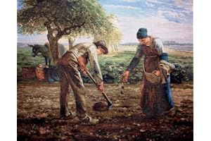 Hudemas Tapestry Embroidery Kit Sowing Millet Half Cross Stitch 50 x 40 cm Includes Embroidery Floss cod.560