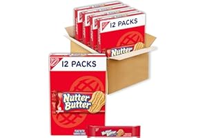 Nutter Butter Peanut Butter Sandwich Cookies, 4 Boxes of 12 Packs (4 Cookies Per Pack)
