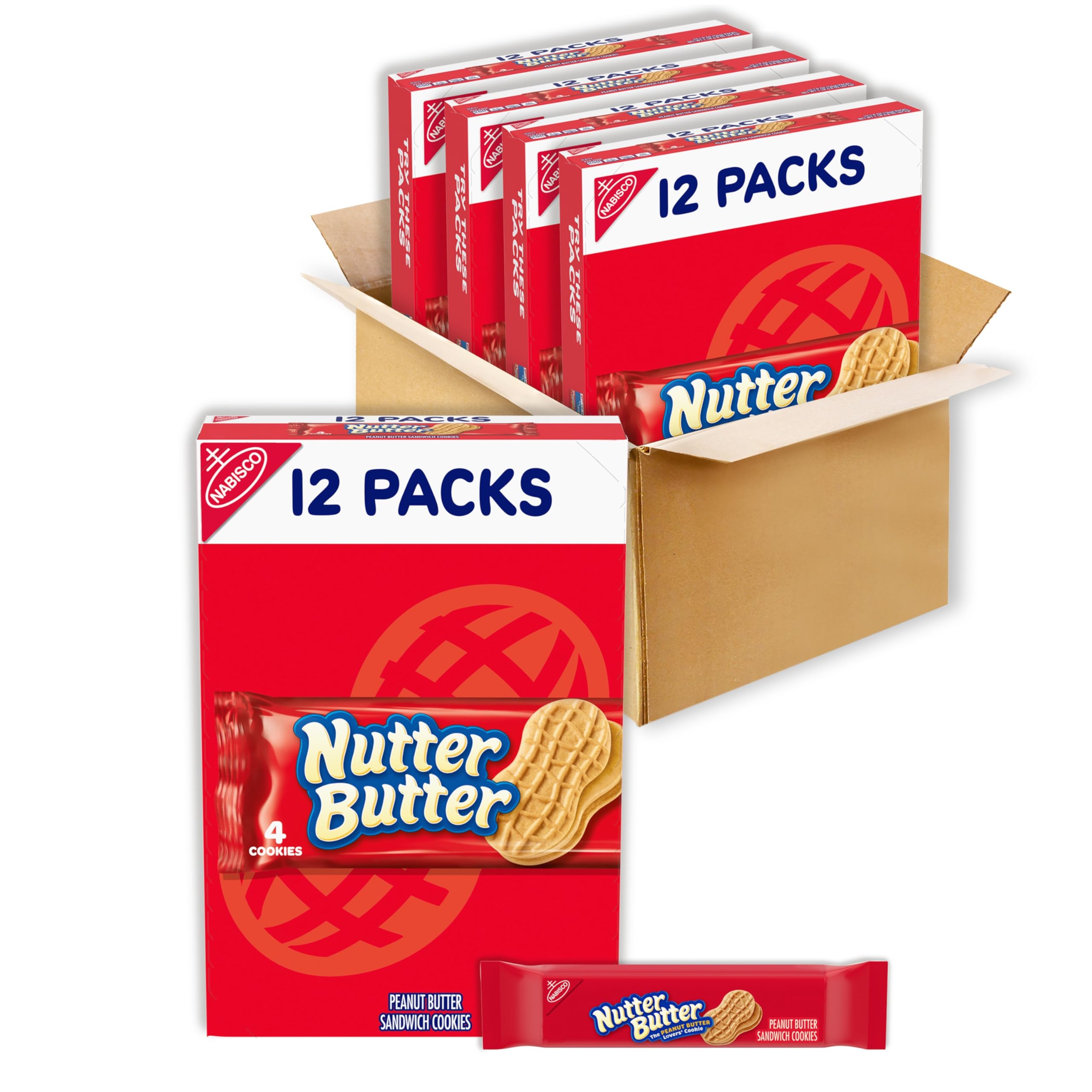 Nutter Butter Peanut Butter Sandwich Cookies, 4
