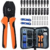 ECO-WORTHY Solar Crimper Tool Kit 13 PCS Solar Tools - a Crimper, 10 Pairs of Solar Connectors, 2 Pairs of Solar Connector Spanner Wrench for Solar Panel Cable Assembly and Installation
