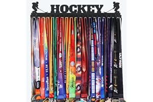 Goutoports Hockey Medal Hanger Display Holder Rack Frame for Sport Race - Sturdy Black Steel Metal Over 60 Medals Easy to Install