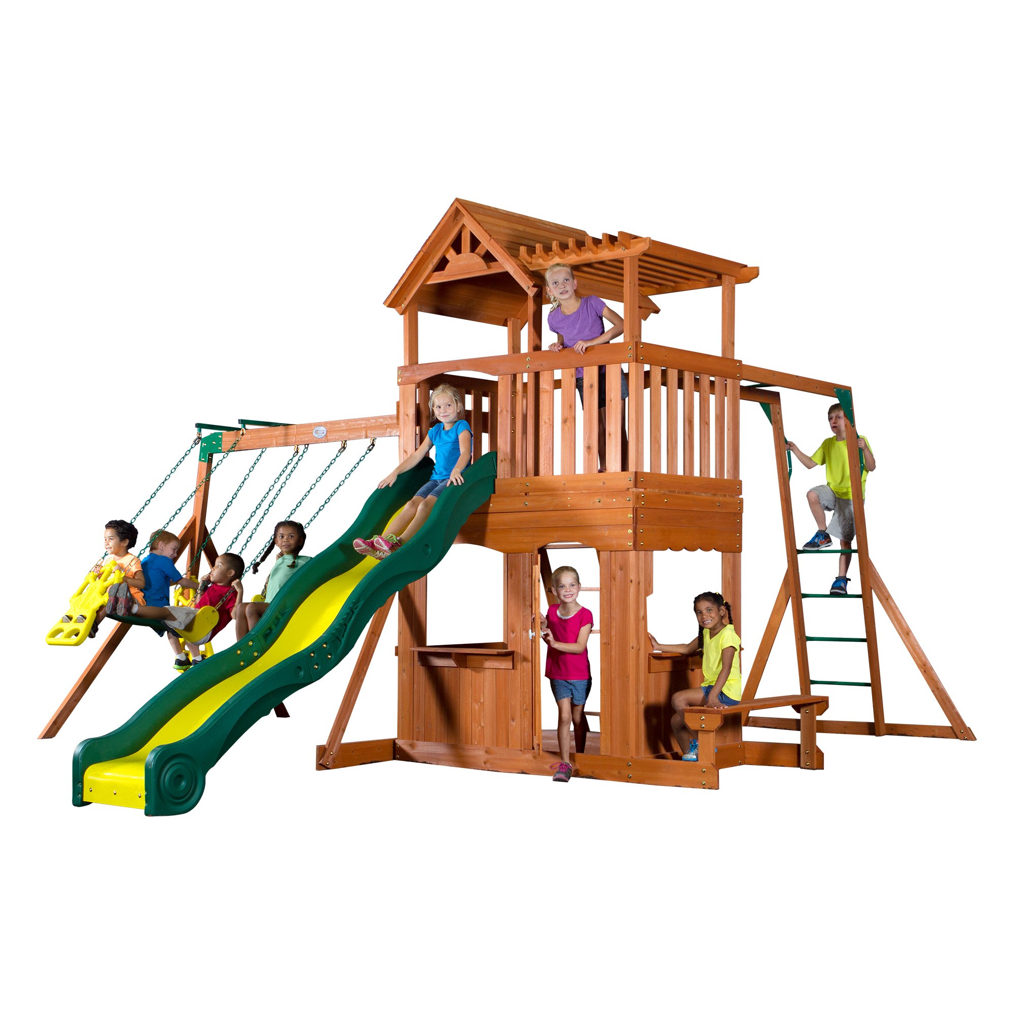 Backyard Discovery Monterey All Cedar Wood Playset Swing Set Buy