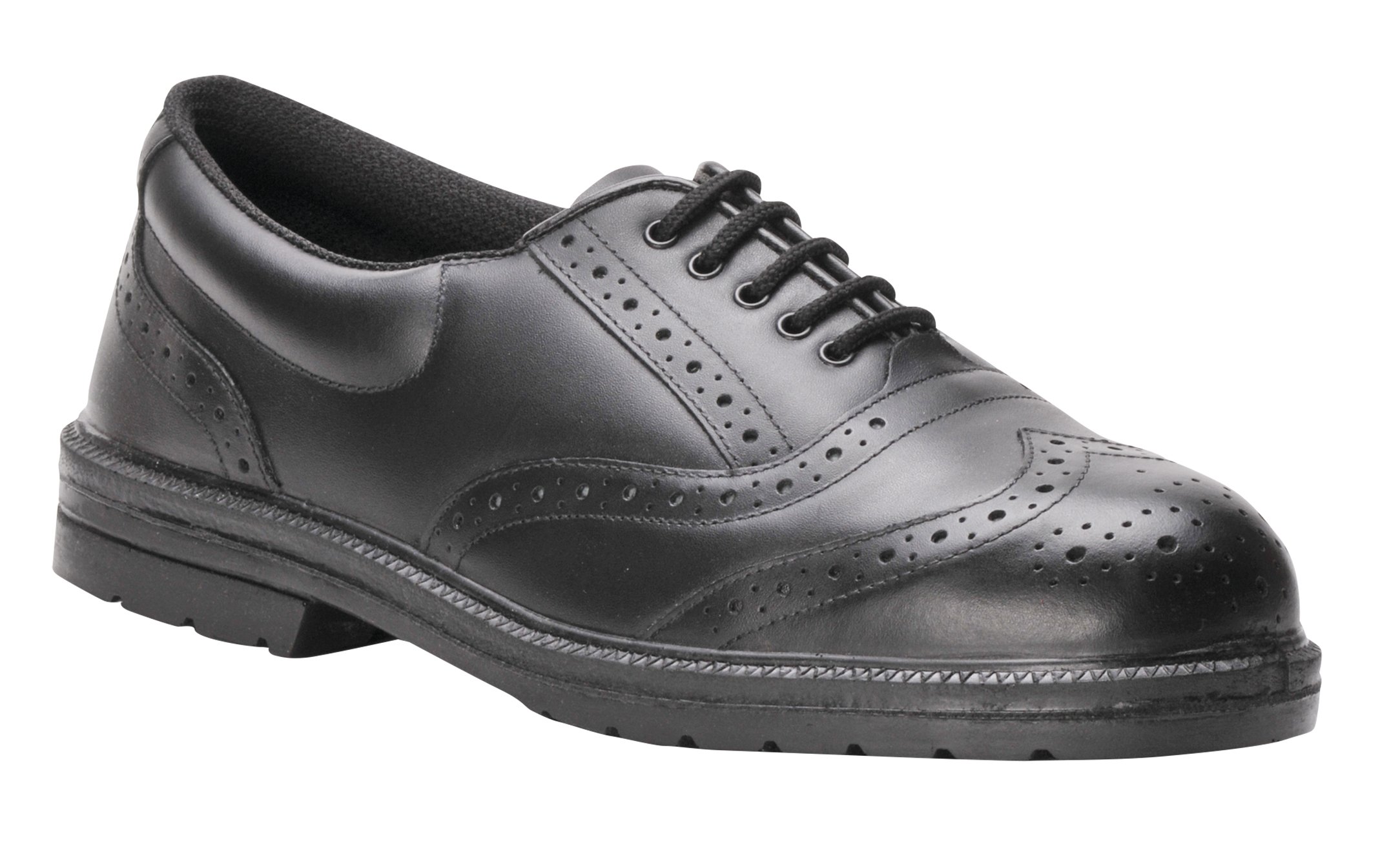 Portwest Steelite Executive Brogue S1P, Size: 41, Colour: Black, FW46BKR41