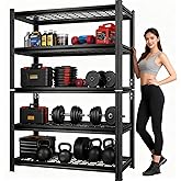 72''H Wire Shelving Unit, 3020 Lbs Heavy-Duty Garage Storage Shelves, 5-Tier Adjustable Reinforced Shelves for Laundry Rooms, Basements, Kitchens&Outdoor (36''W*16''D*72''H, 5-TIER-wire shelving)