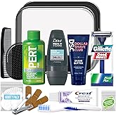 Convenience Kits International Men&rsquo;s Super Deluxe, 16-Piece Kit with Travel Size TSA Compliant Essentials in Reusable Zippered Toiletry Bag
