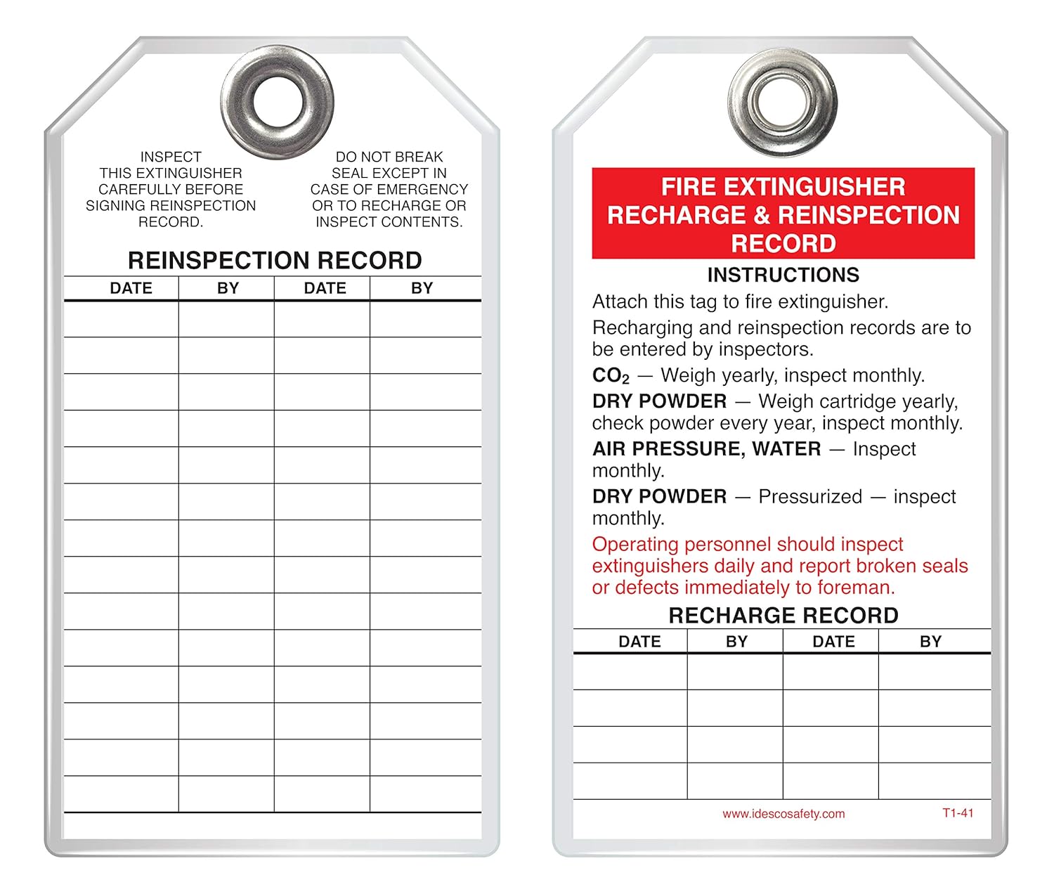Operating Record Reinspection And Recharge Extinguisher Fire - Tag Safety Prevention Fire T141a Safety Idesco Personnel 10 Of Pack Blackwhite And Red 5-58 X 3-38 Standard Plastic Rigid Floor Markers The Most Operating Record Reinspection And Recharge Extinguisher Fire - Tag Safety Prevention Fire T141a Safety Idesco Personnel 10 Of Pack Blackwhite And Red 5-58 X 3-38 Standard Plastic Rigid Floor Markers The Most