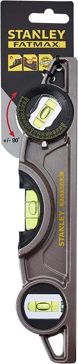 Stanley Fatmax Torpedo Level 25 cm Aluminium Magnetic Base 3 Vials view 9