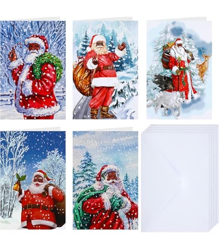 The Best Card Company 20 Assorted Christmas Notecards Bulk Set 4 X 5.12 Inch With Envelopes (10 Designs, 2 Each) Royal Holiday Dogs AM8596XSG-B2x10 - View #9