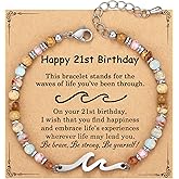 AryaHozel Wave Bracelets for Women, Valentine's Day Gifts for Her, Jewelry Gift for Best Friend, Sister, Mom, Daughter | 21st 30th 40th 50th 60th 70th Birthday Gifts for Women