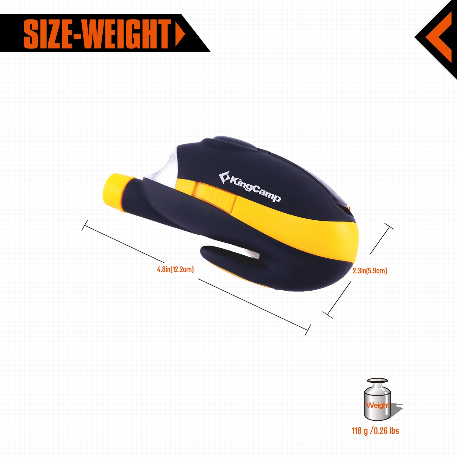 KingCamp 3 IN 1 Emergency Auto Safety Tool, 3LEDs Light, Built-in Windshield Hammer, Seatbelt Cutter, Good Tool Used For Car