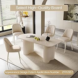 Guyii Dining Table Set with 4 Chairs, Modern