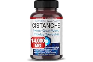 AUMETO Cistanche Tubulosa 14000mg with Horny Goat Weed and Tribulus - Powerful Strength, Energy, and Performance Booster - Made in USA - 90 Capsules (90 Count (Pack of 1))