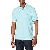 Nautica Men's Short Sleeve Solid Cotton Pique Polo Shirt