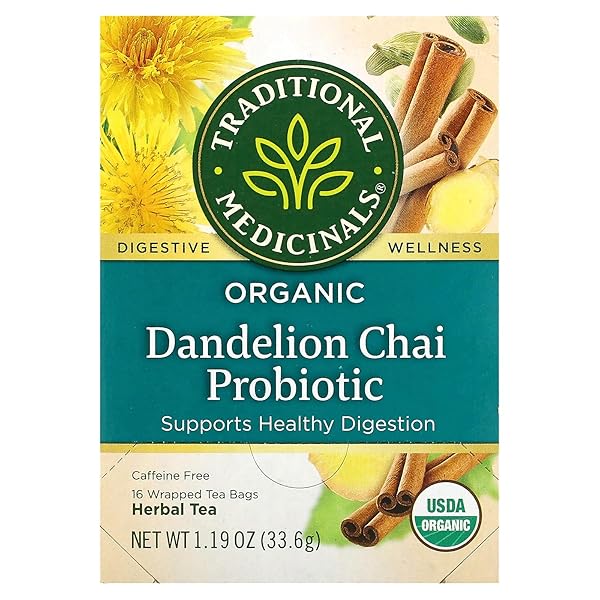TRADITIONAL MED ORGANIC DANDELION CHAI PROBIOTIC TEA
