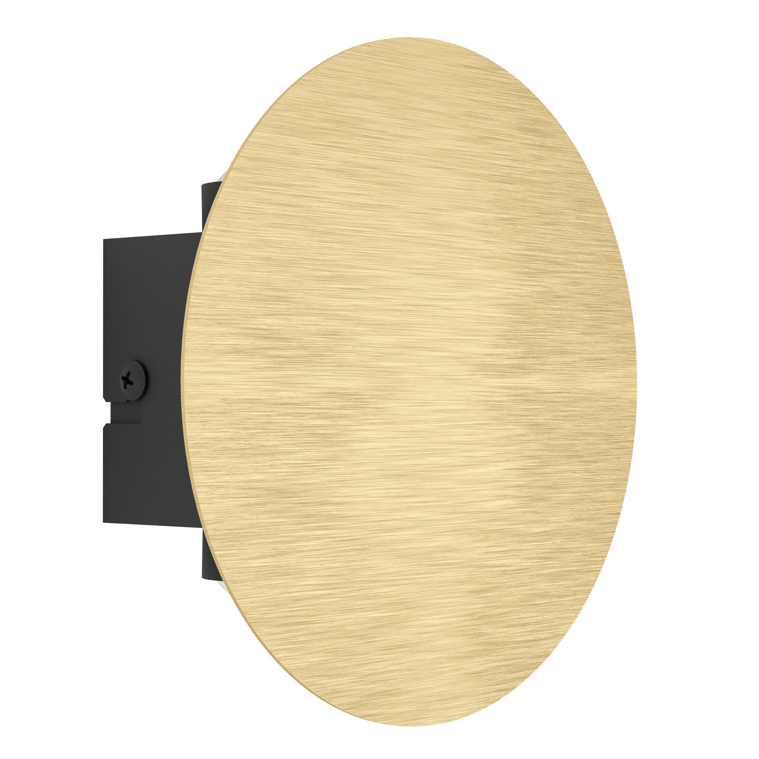 Eglo LED Indoor wall lightTalamello, Round wall lamp with indirect Lighting, wall Spotlight for Hallway and Living Room, Metal in Brushed Gold, Warm White, Ø 15 cm