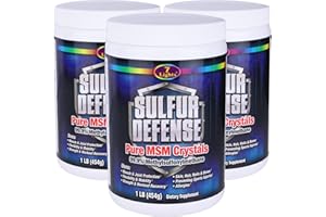 7 LIGHTS Sulfur Defense Opti-MSM 99.9% Pure MSM Powder Made in the USA - Organic Methylsulfonylmethane Crystals - Vegan, non-GMO, Gluten-Free - Immune System Support, Supports Healthy Joints, Younger Skin, Hair, and Nails