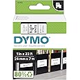 DYMO Authentic Standard D1 53713 Labeling Tape (Black Print on White Tape, 1'' W x 23' L, 1 Cartridge), Package May Vary