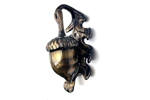 5MOONSUN5 Cast Iron Acorn Door Knocker, Decorative Front Door Hardware, Antique Bronze and Gold Finish, 6 x 3 Inches