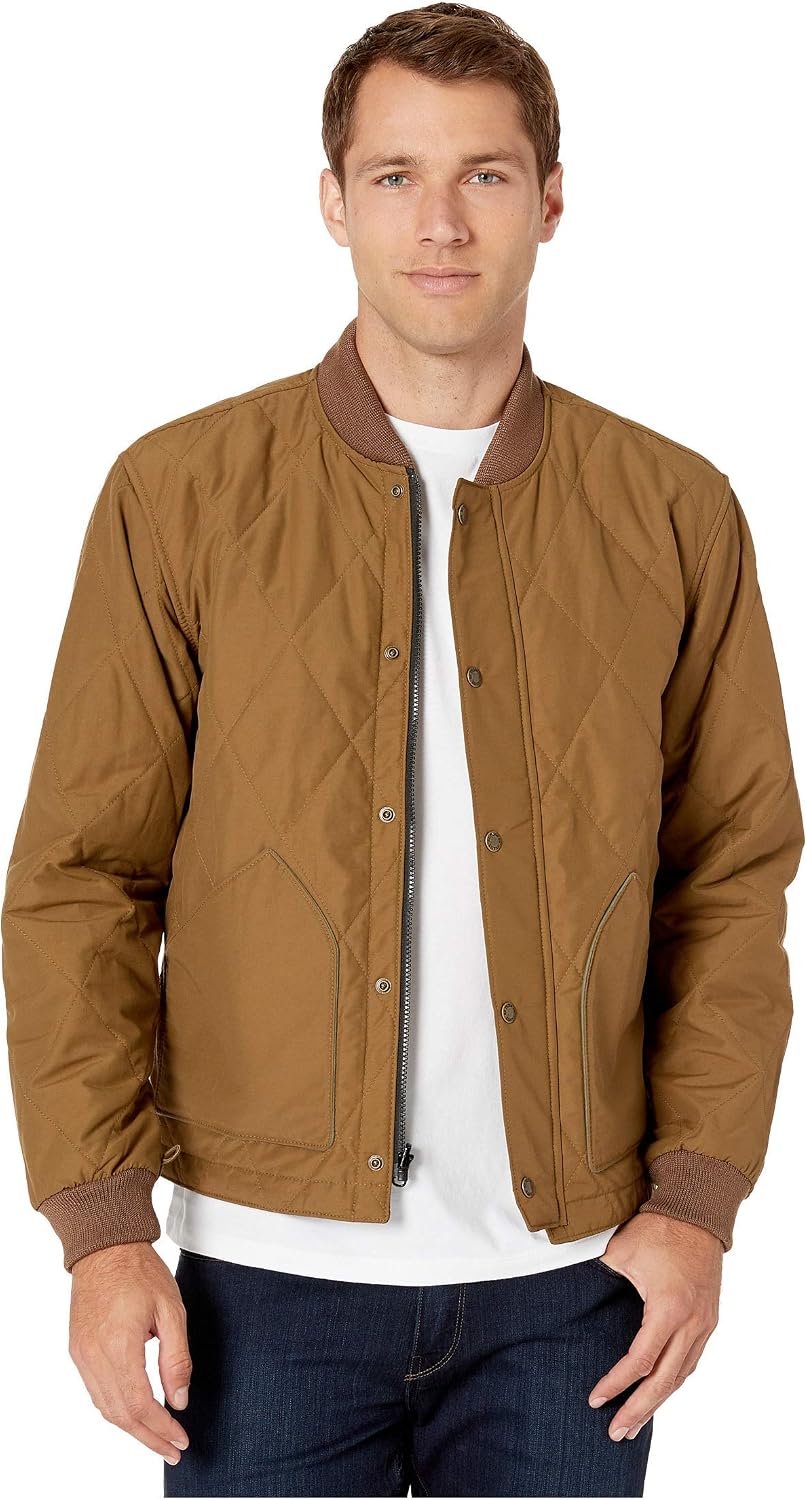 Amazon Com Filson Quilted Pack Jacket Tan Lg Clothing